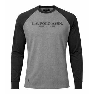 U.S. POLO ASSN. Long Sleeve Gray & Black Thermal T-Shirt Men's Sz XL NWT